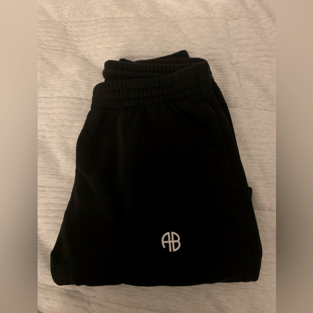 Anine Bing Sport sweatpants black size Large. Washed and worn 1 time.